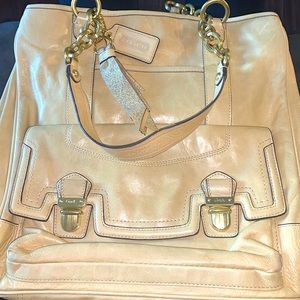 Authentic Leather Coach Tote Style Purse